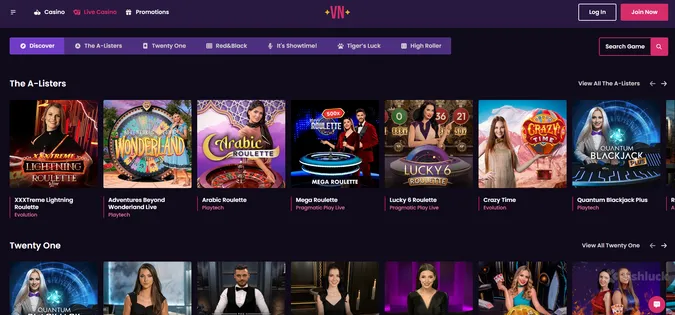 Vegasnow Online Casino - Game Selection That Fits Real People